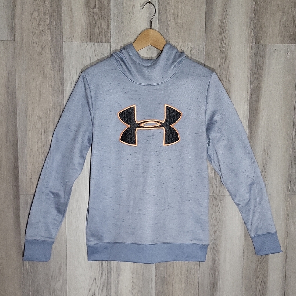 Under‎ Armour Womens M Loose Coldgear Hoodie Fleece Lined Embroidered Warm